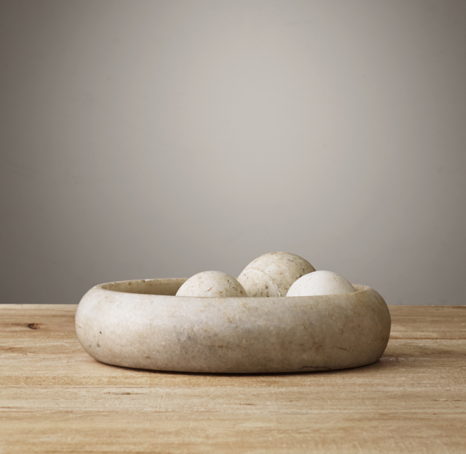 LatheTurned Marble Bowl Rounded