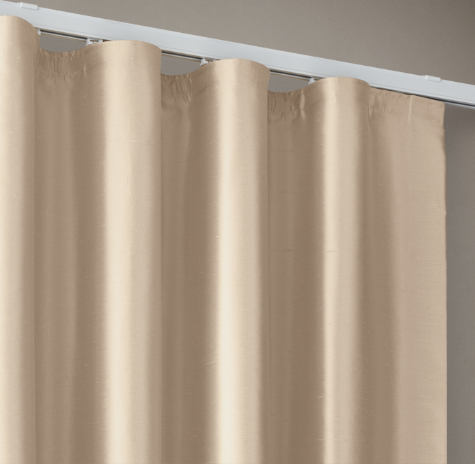 Custom Thai Silk Solid Ripple Fold Drapery Select Colors On Sale