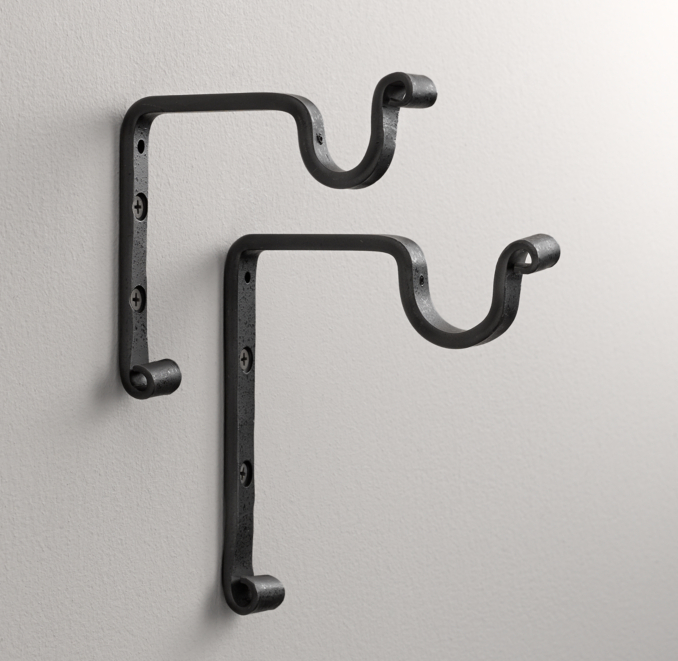 Cast Iron End Brackets (Set of 2) Iron