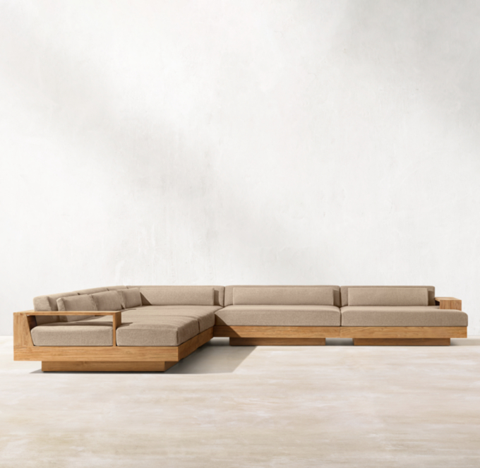 Cape Town Teak Modular LSectional Daybed
