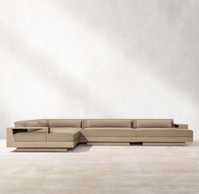 Cape Town Teak Modular LSectional Daybed