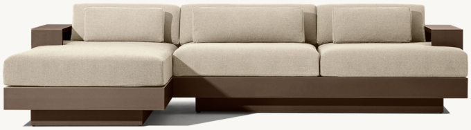 Cape Town Aluminum Left-Arm Sofa-Chaise Sectional