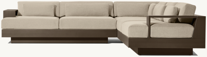Cape Town Aluminum Right-Arm L-Sectional