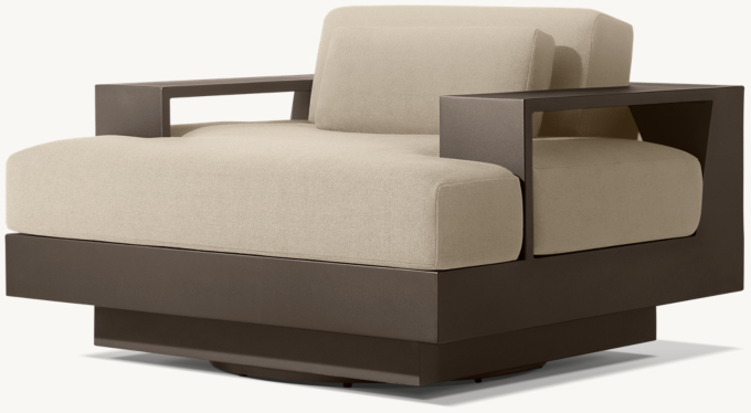 Cape Town Aluminum Swivel Lounge Chair 