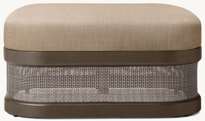 Trieste Aluminum Ottoman 