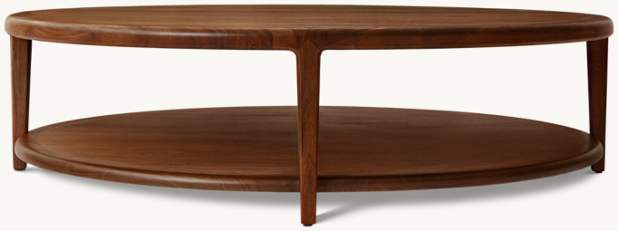 Gael Walnut Round Coffee Table