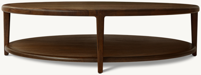 Gael Walnut Round Coffee Table