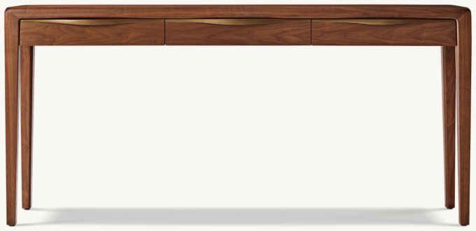 Gael Walnut Console Table with Drawers