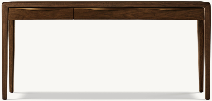 Gael Walnut Console Table with Drawers