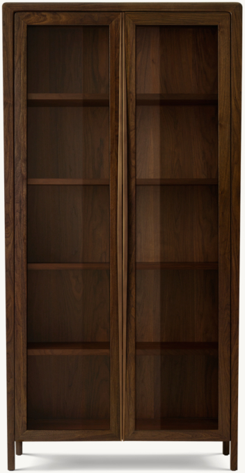 Gael Walnut Glass Cabinet