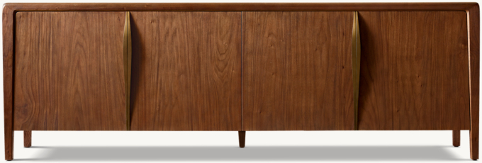 Gael Walnut 4-Door Media Console