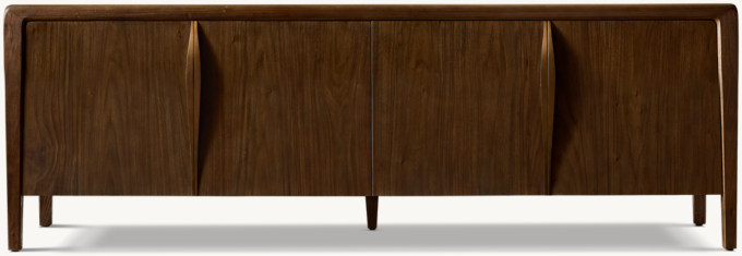 Gael Walnut 4-Door Media Console
