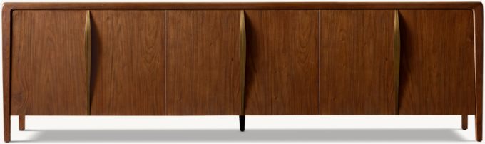 Gael Walnut 6-Door Media Console