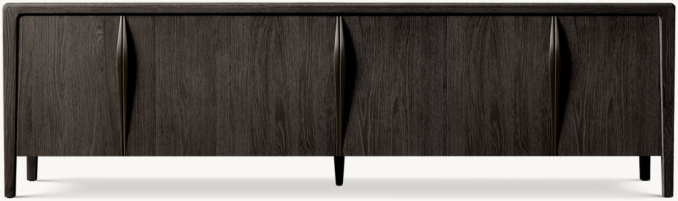 Front view of Gael Oak 6-Door Media Console 