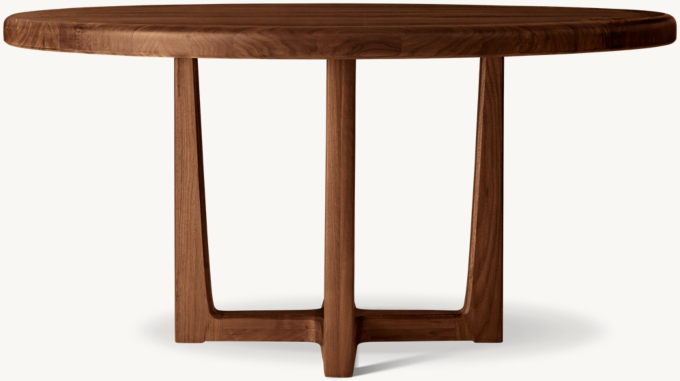 Gael Walnut Round Dining Table