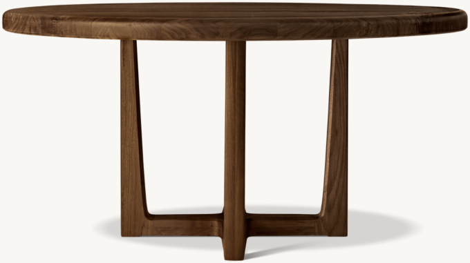 Gael Walnut Round Dining Table