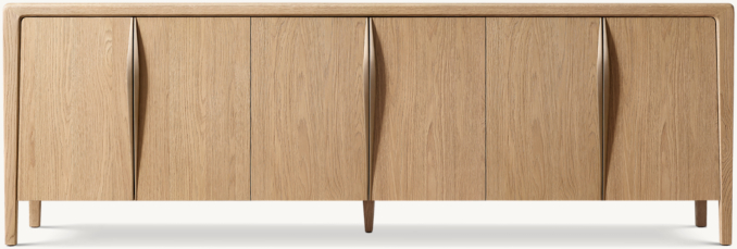 Front view of Gael Oak 6-Door Sideboard 