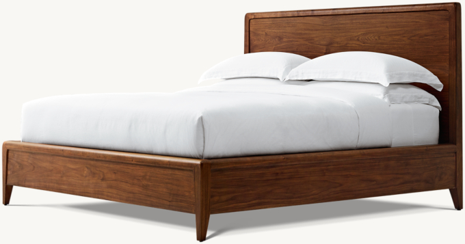 Gael Walnut Panel bed