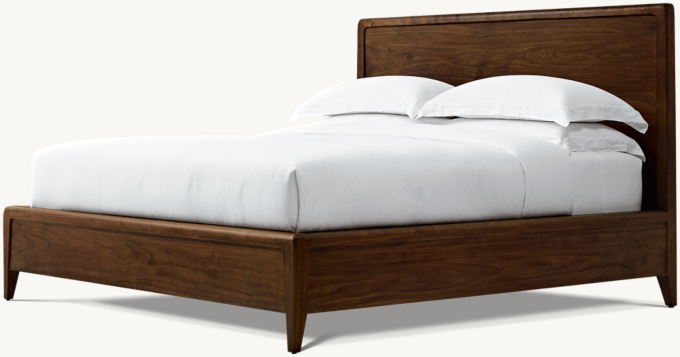 Gael Walnut Panel bed