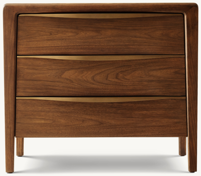 Gael Walnut Closed Nightstand
