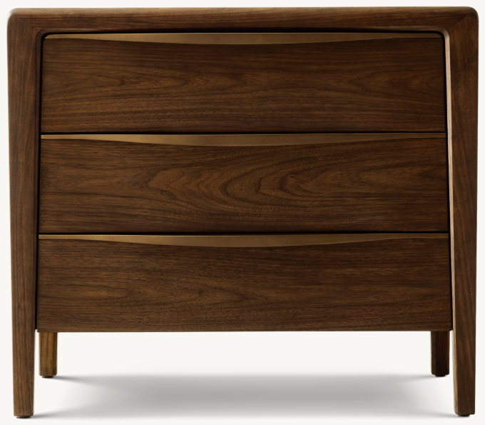 Gael Walnut Closed Nightstand