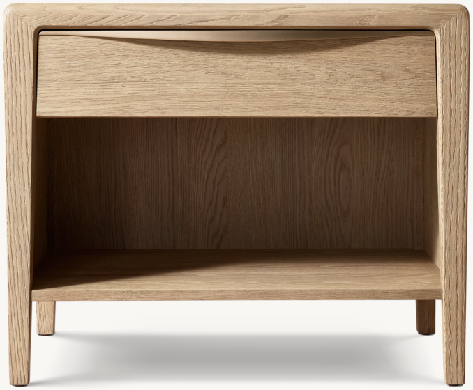 32" nightstand shown in Greige Oak.