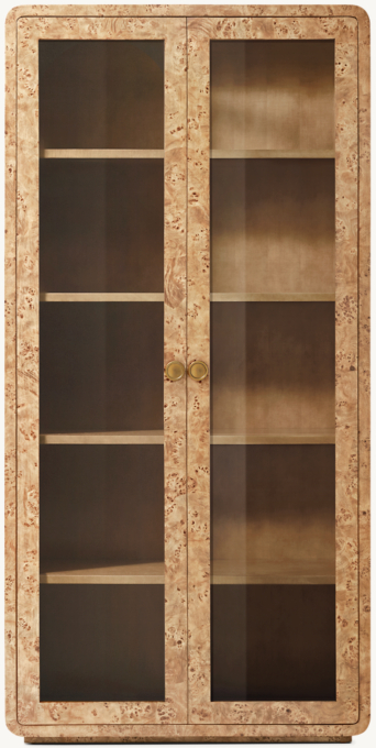 Belmont Burl Glass Cabinet