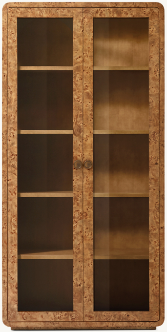 Belmont Burl Glass Cabinet