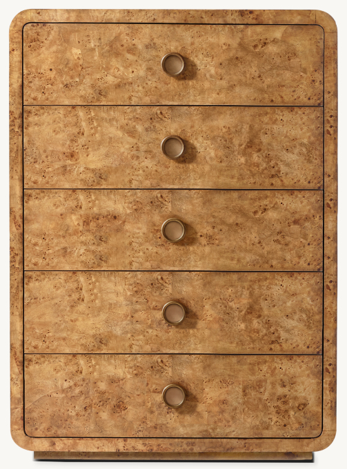 Belmont Burl 5-Drawer Narrow Dresser