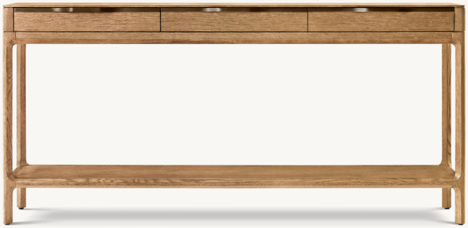 Front view of Padua Console Table With Drawers 