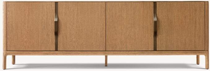 Front view of Padua 4-Door Media Console 