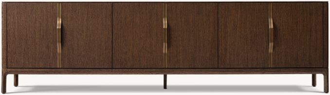 Front view of Padua 6-Door Media Console 