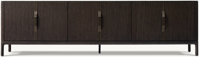 Front view of Padua 6-Door Media Console 