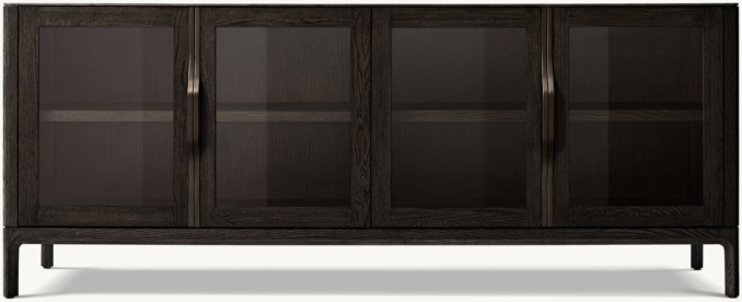 Front view of Padua Glass 4-Door Sideboard  