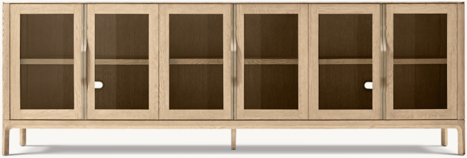 Front view of Padua Glass 6-Door Sideboard 