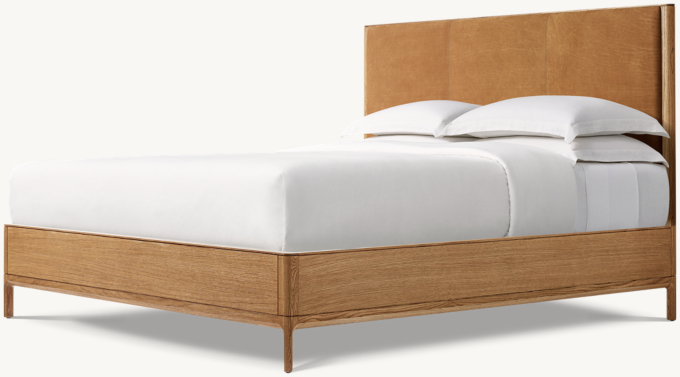 Padua Leather Panel Bed