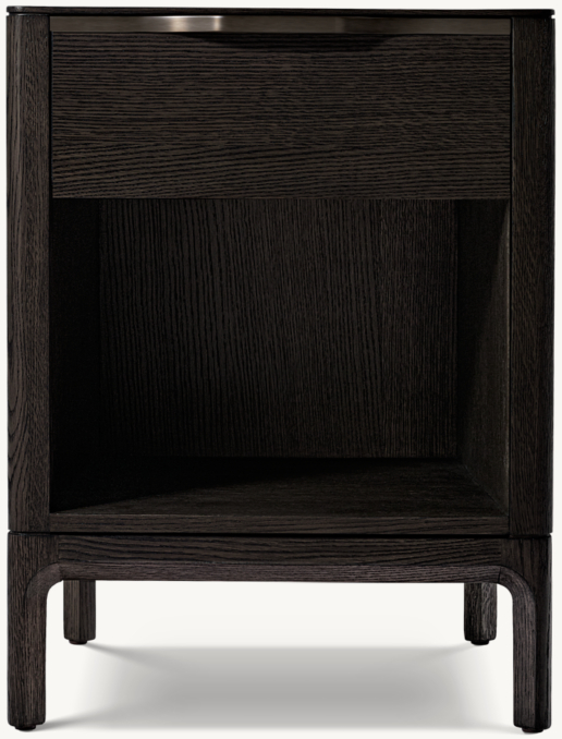 20" nightstand shown in Black Oak/Bronze.
