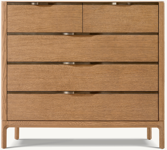 Front view of Padua 5-Drawer Dresser 