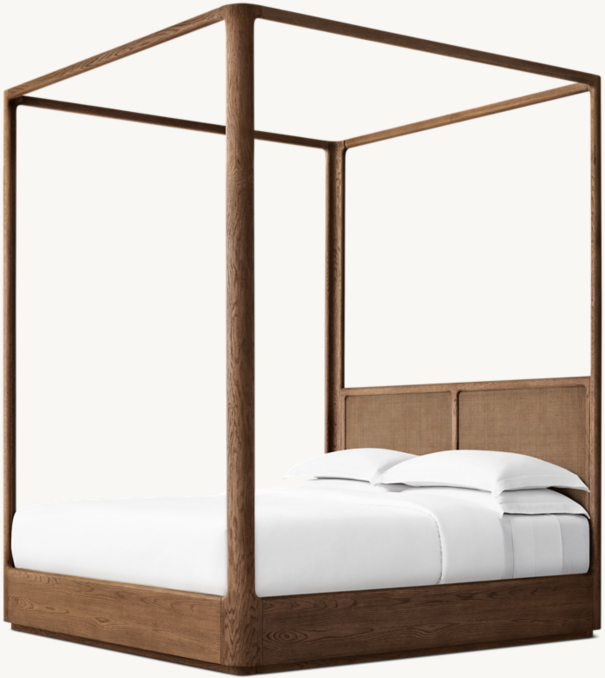 102"H bed shown in Brown Oak/Cane.