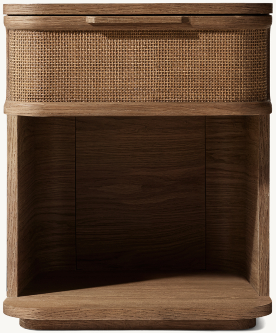 Front view of Trieste Open Nightstand 