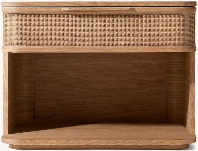 32" nightstand shown in Natural Oak/Cane.