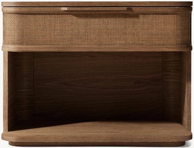 Front view of Trieste Open Nightstand 