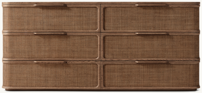 Front view of Trieste 6-Drawer Dresser 