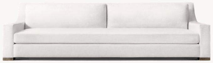 Parisian Classic Slope Arm Bench-Seat Sofa