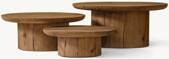 Oslo Pedestal Nesting Coffee Table | RH