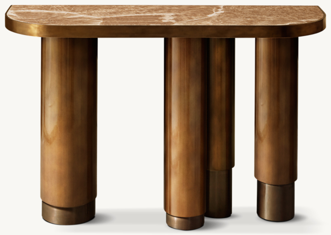 Onyx Tropez Demilune Console Table
