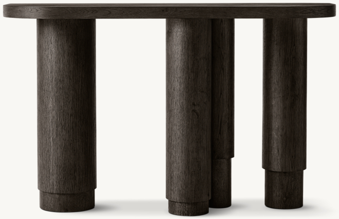 Oak Tropez Demilune Console Table
