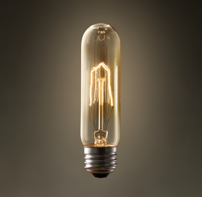 T10 5" Tube Amber Incandescent Bulb