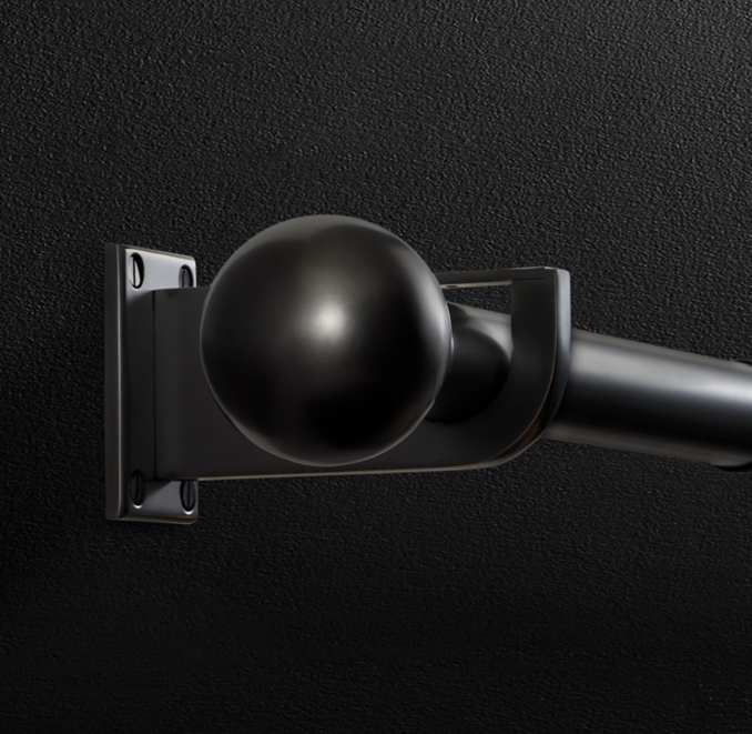 Bayonne Solid Brass Ball Finial & Rod Set