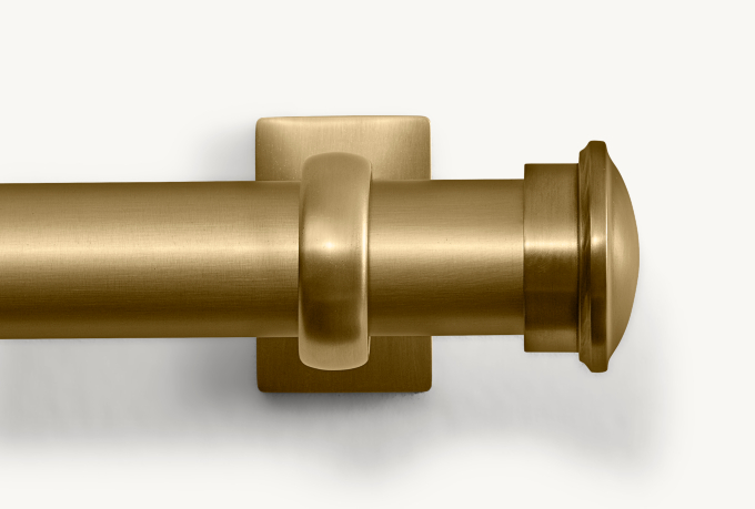 Estate Metal Endcap Finial & Rod Set 